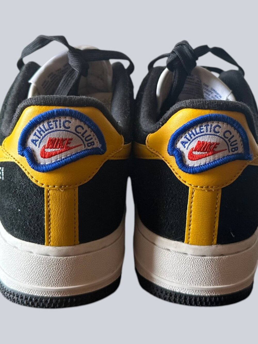 Nike Air Force 1 ‘07 LV8 Black Yellow Sneakers Size 7.5 - Picture 4 of 4